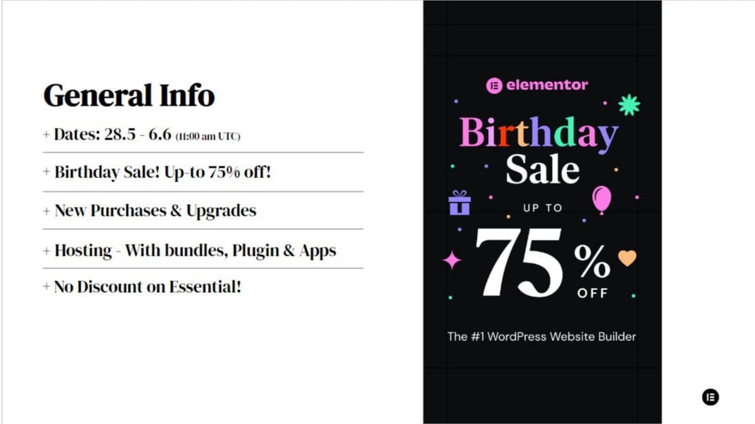 Elementor Pro - 8th Birthday Sale
