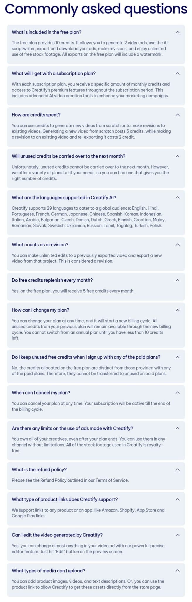 Creatify Ai - FAQ