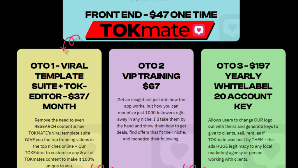 TokMate - Pricing + Upgrade
