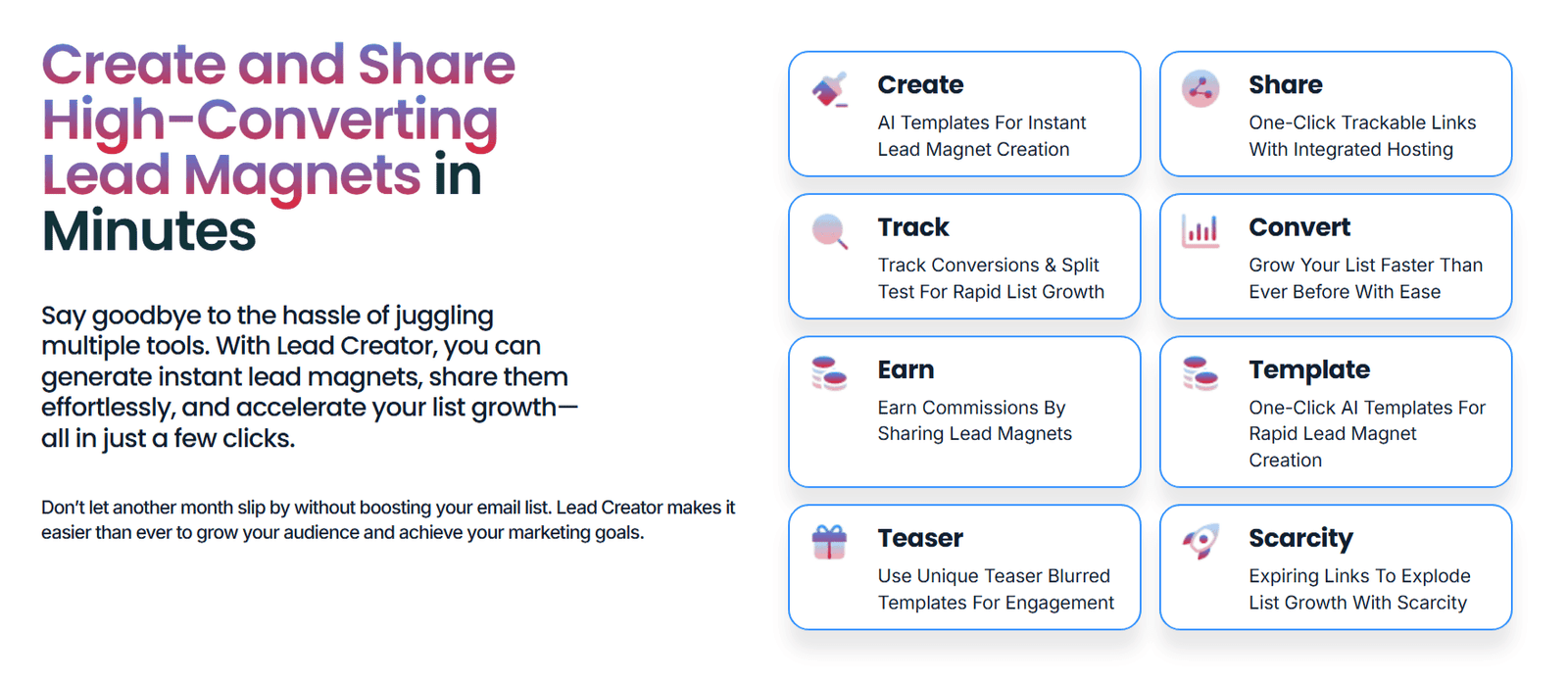 LeadCreator - Key Features