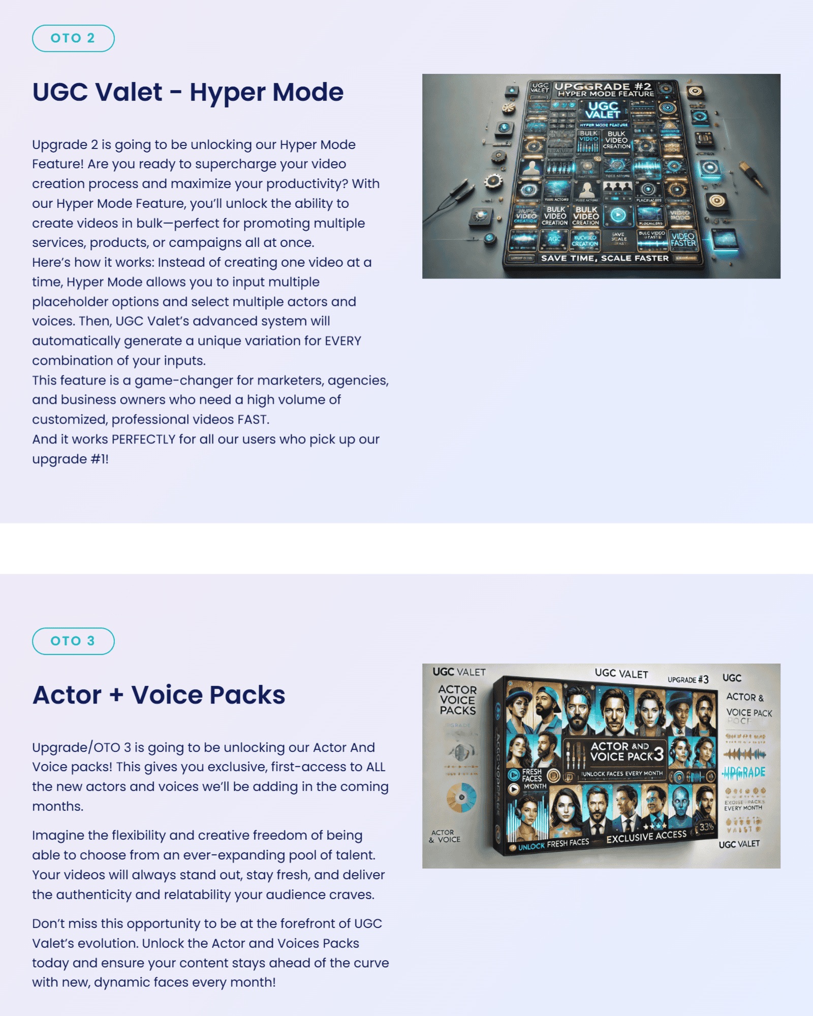 UGC Valet - OTO 2 + OTO 3