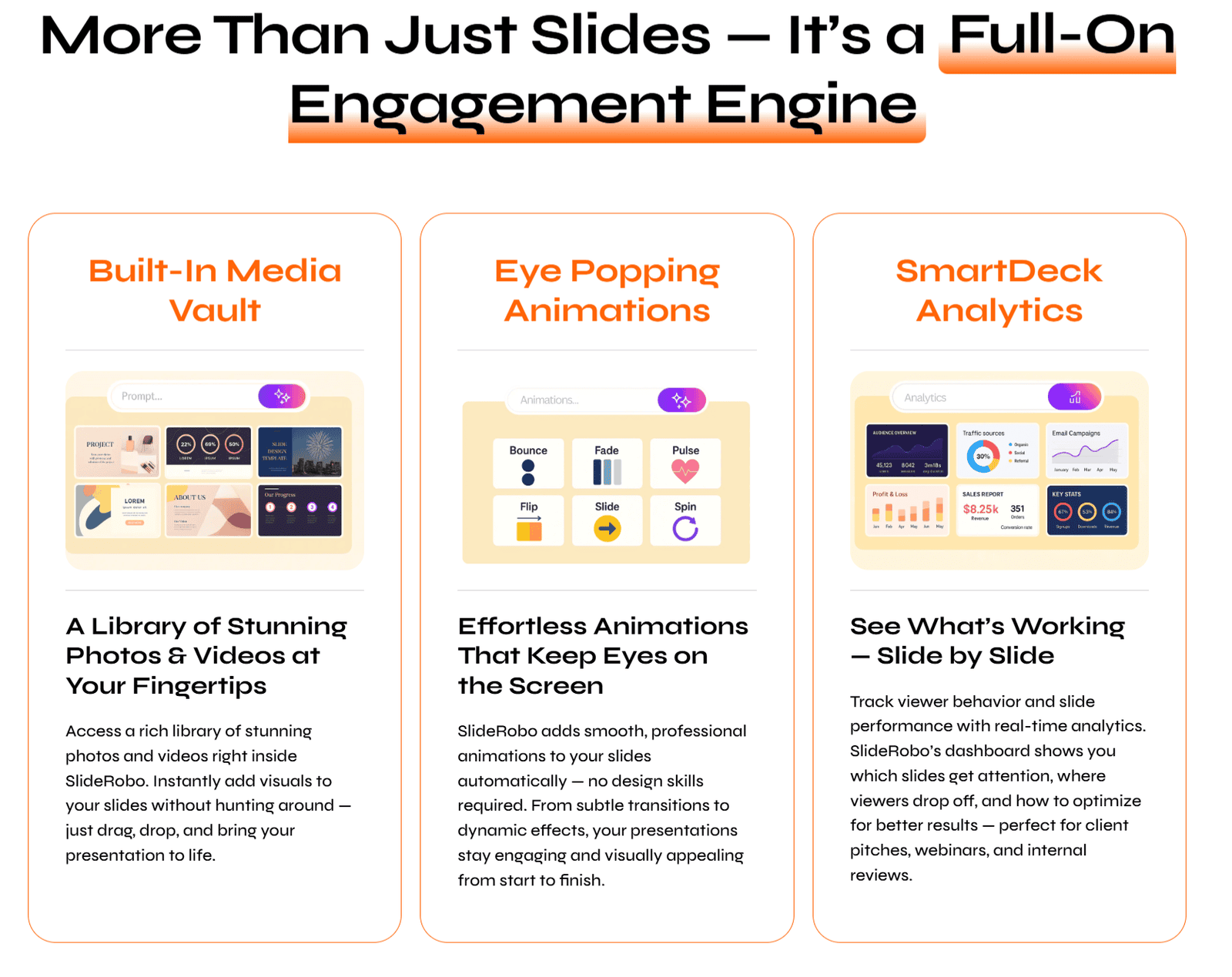 SlideRobo – Engagement And Analytics Metrics SlideRobo - Engagement And Analytics Metrics