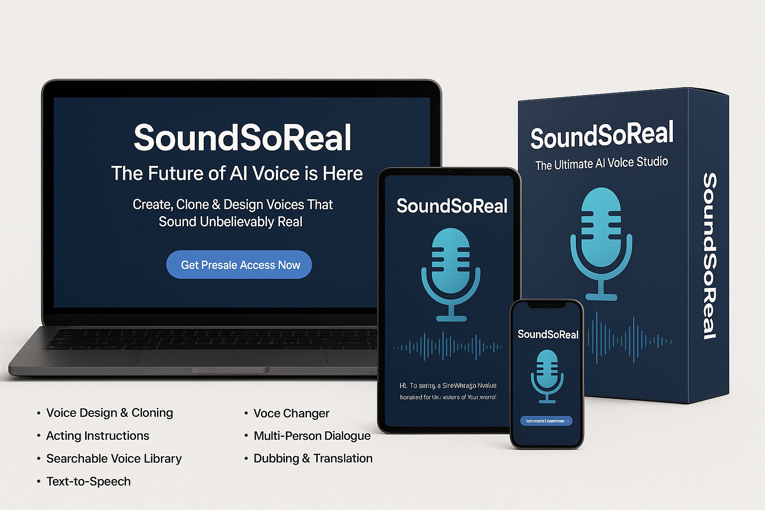 SoundSoReal - Device Mockup