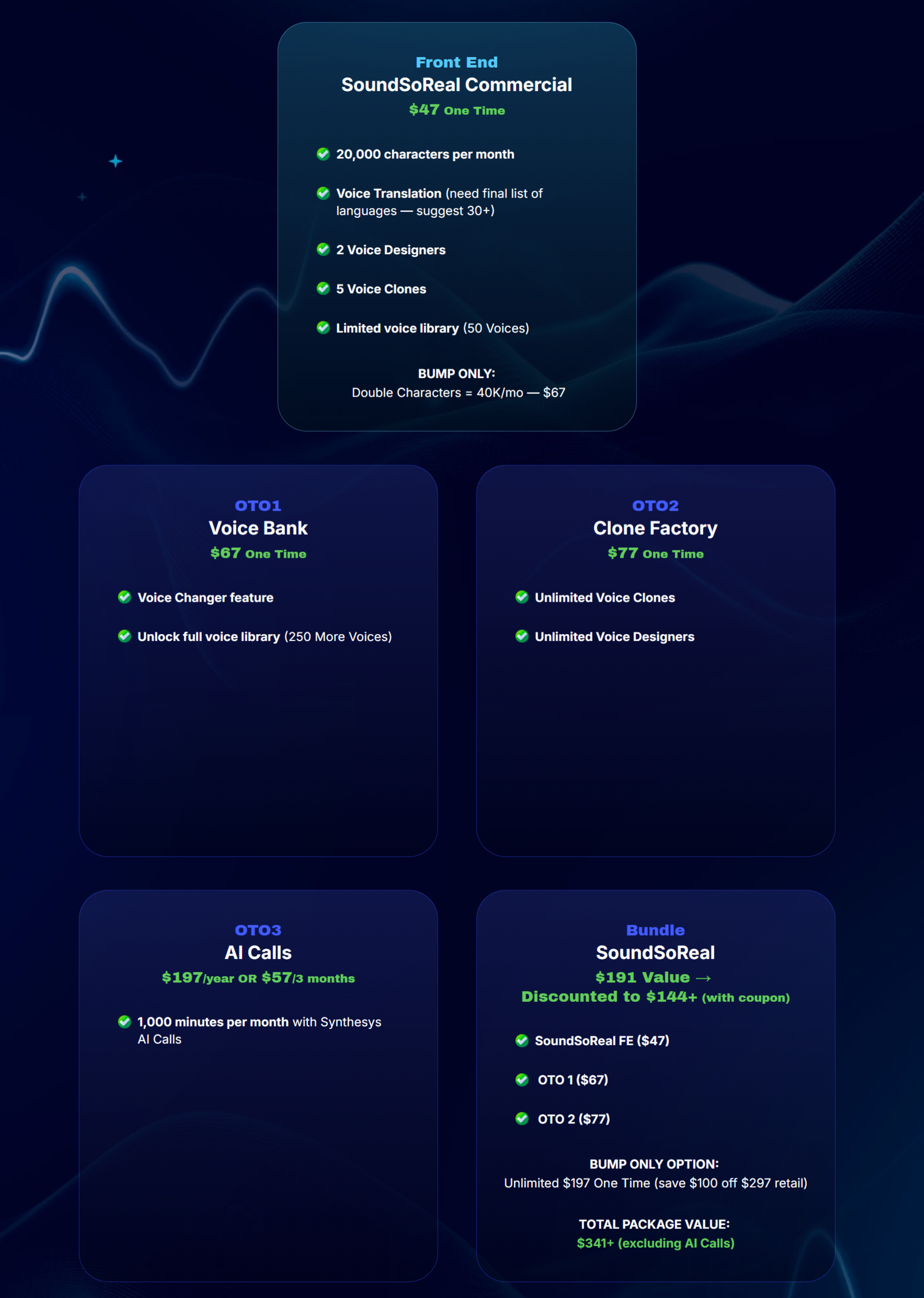 SoundSoReal - Pricing + Upgrade