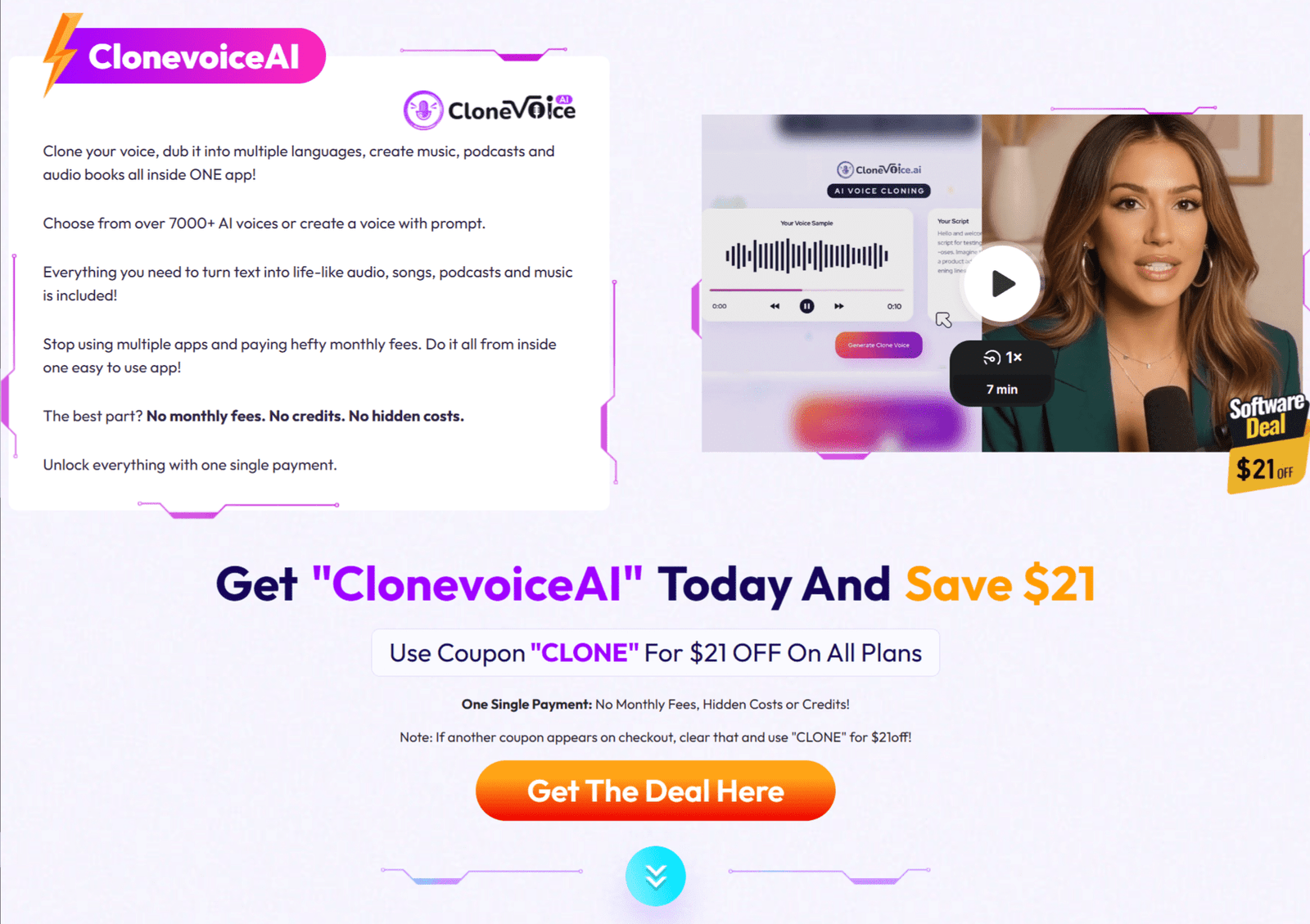 Clone Voice AI - Black Friday AI Software Sale (Upto 40% OFF)-min