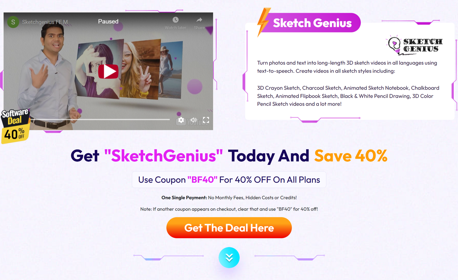 SketchGenius - Black Friday AI Software Sale (Upto 40% OFF)