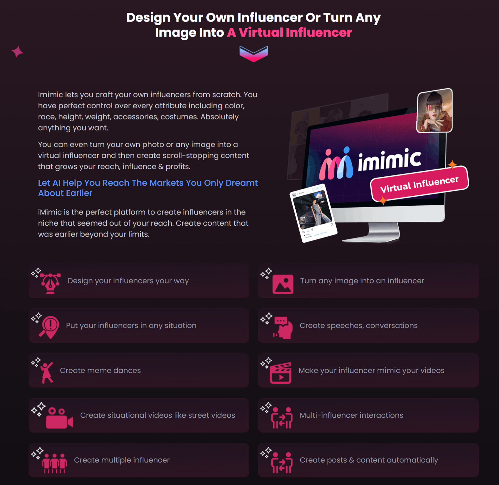 IMiMic - Benefits + Features
