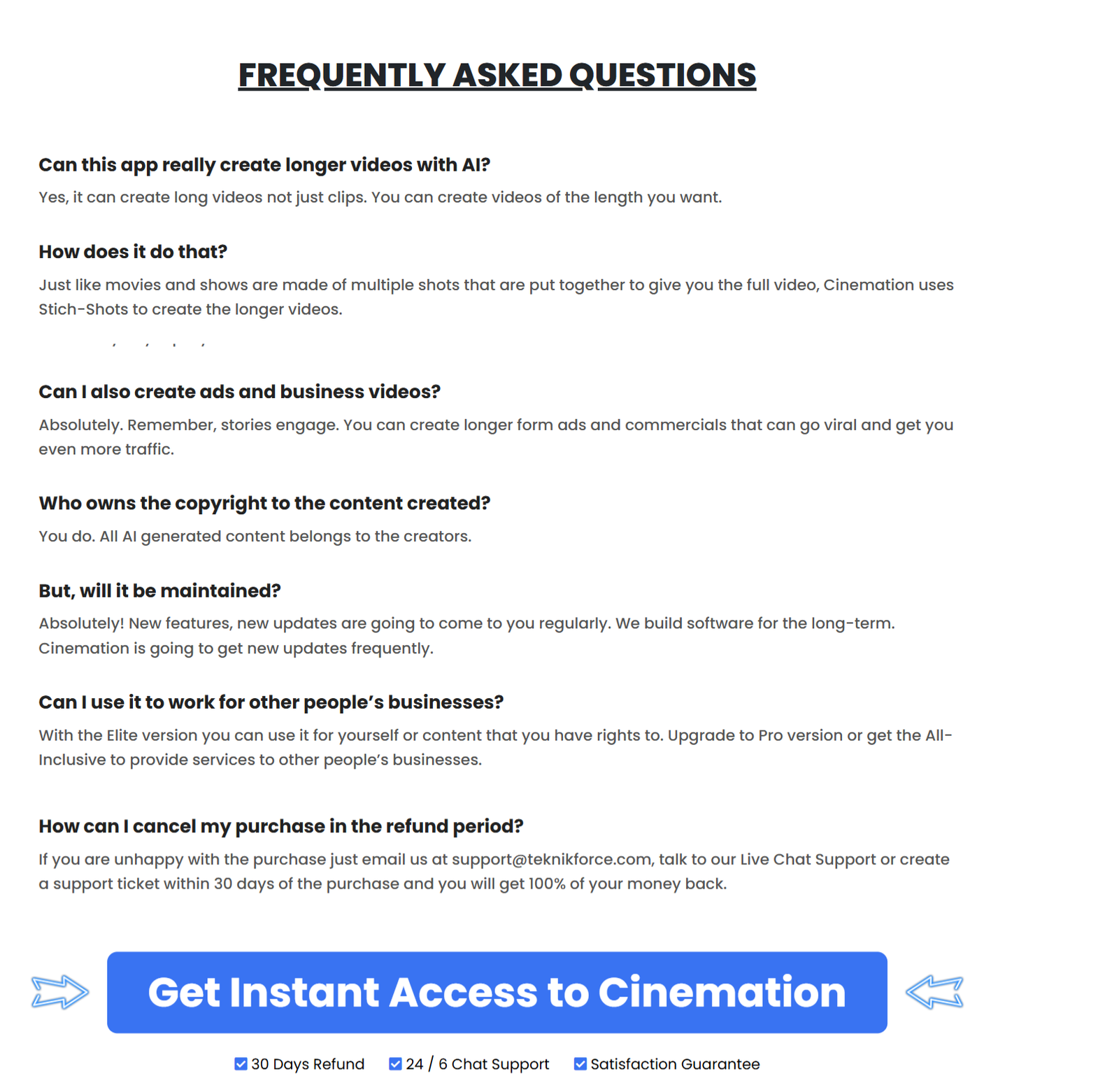 Cinemation - FAQ