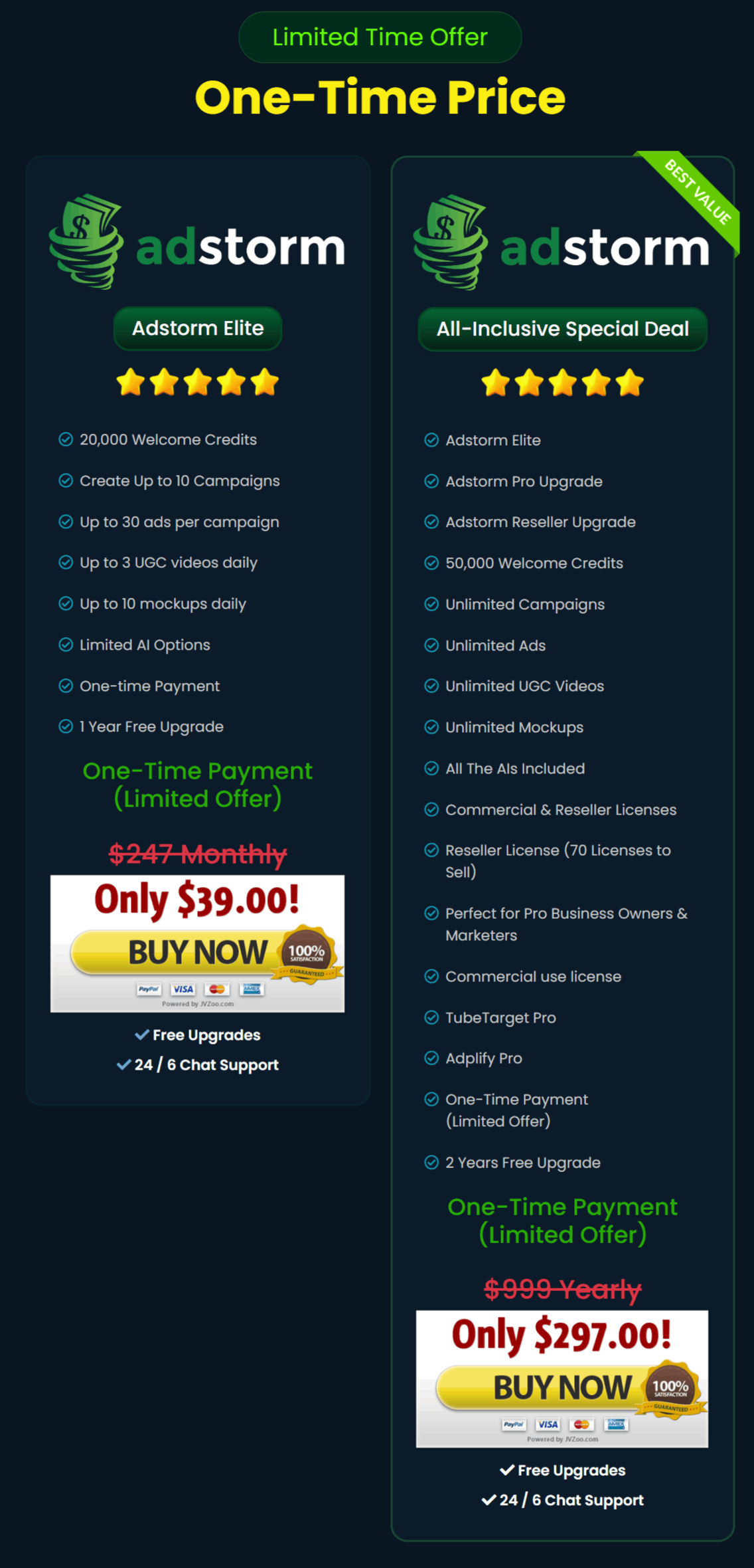 Adstorm - Pricing Comparison