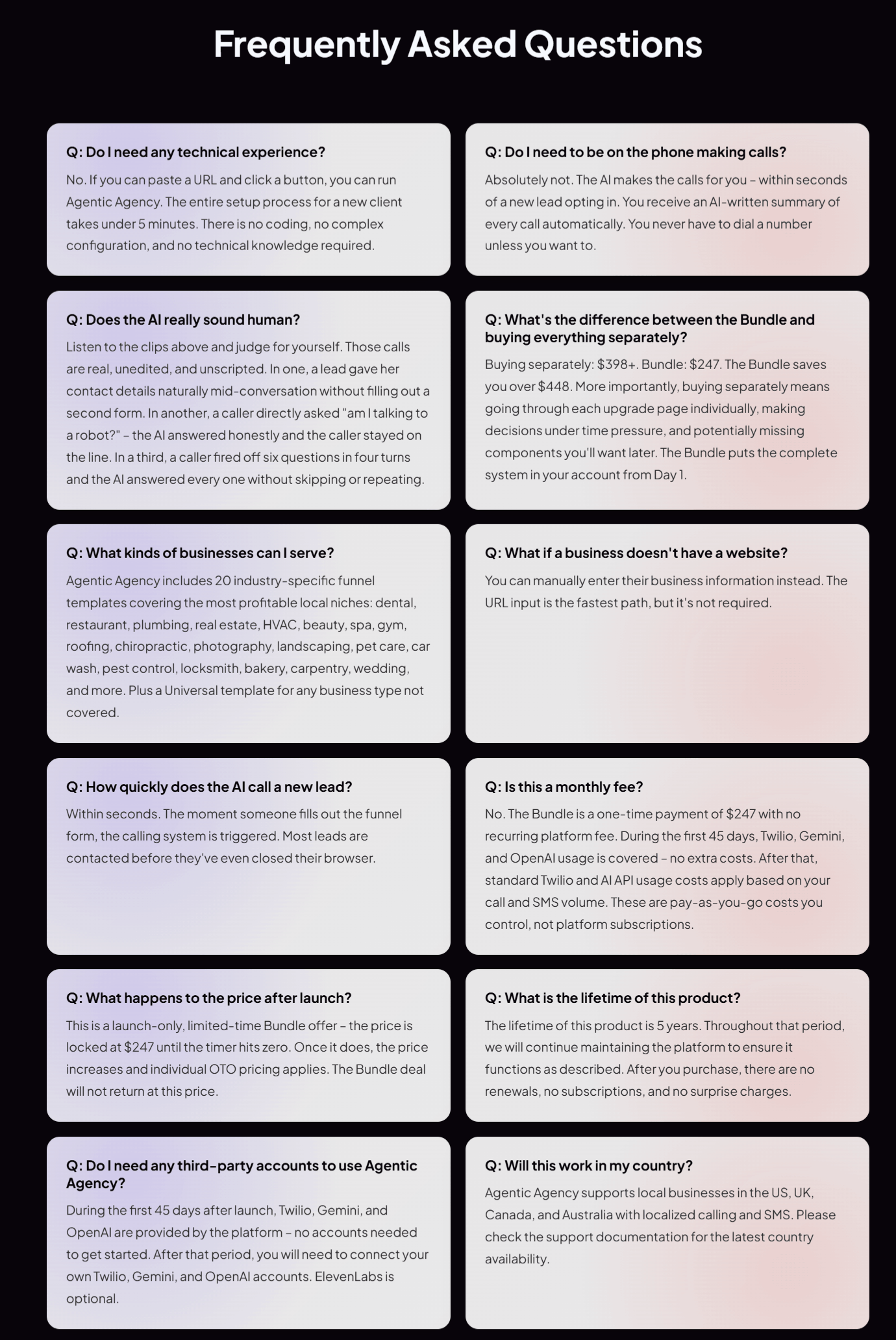 Agentic Agency – FAQ Agentic Agency - FAQ