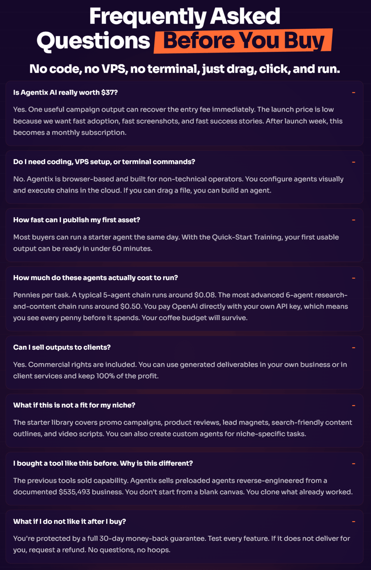 Agentix AI Agents β FAQ Agentix AI Agents - FAQ