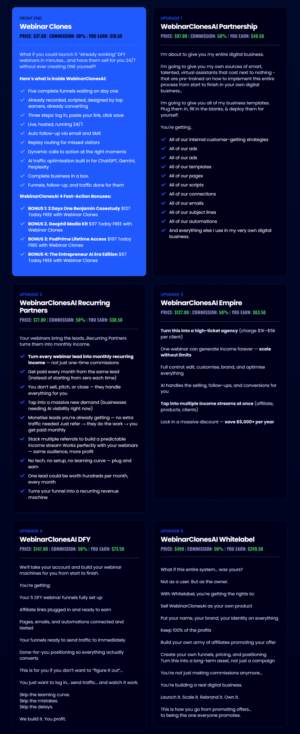 WebinarClones AI β Pricing WebinarClones AI - Pricing