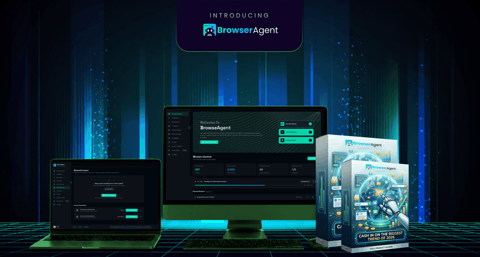 BrowserAgent - 3D Box