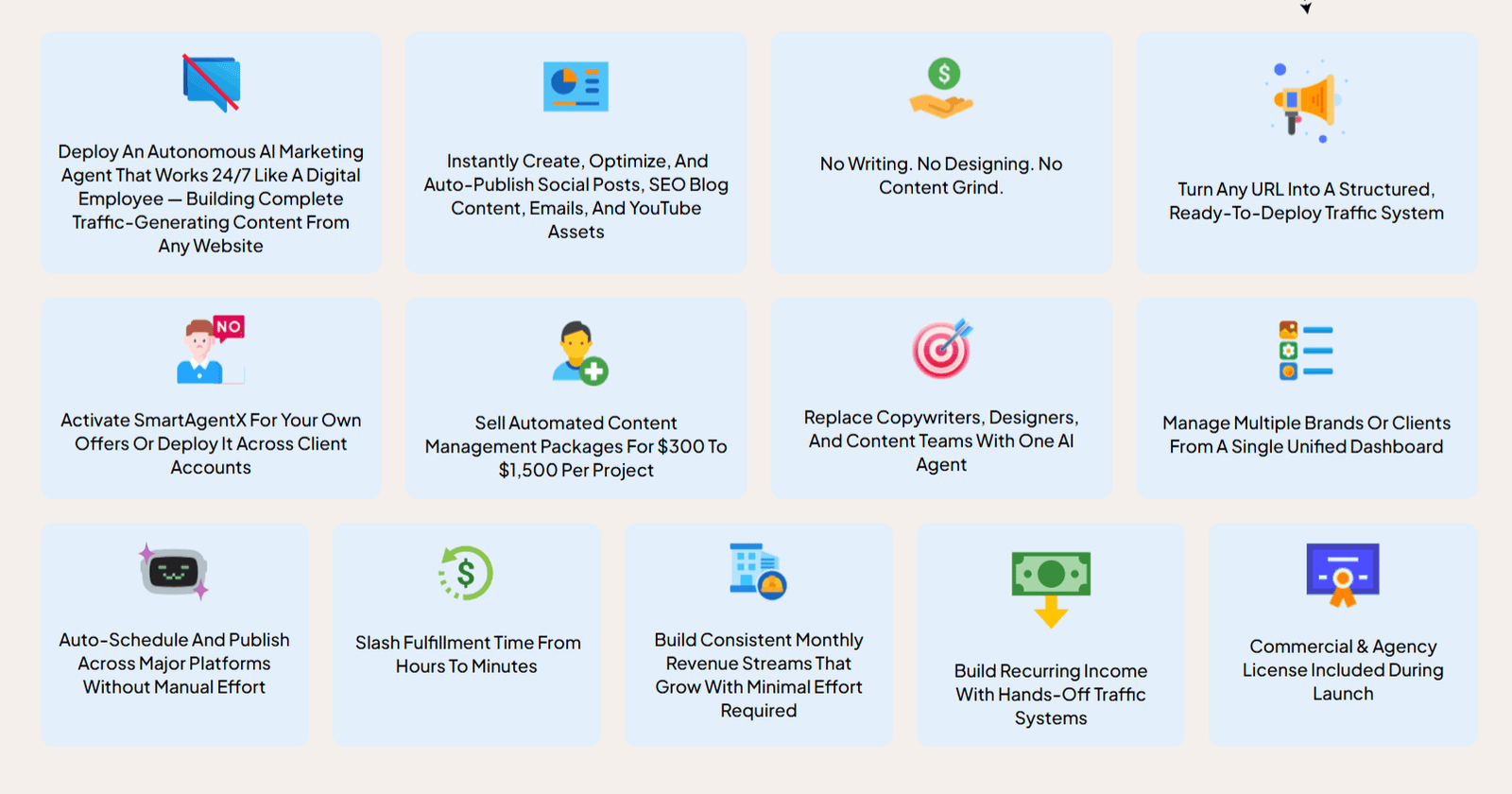 SmartAgentX β Features SmartAgentX - Features