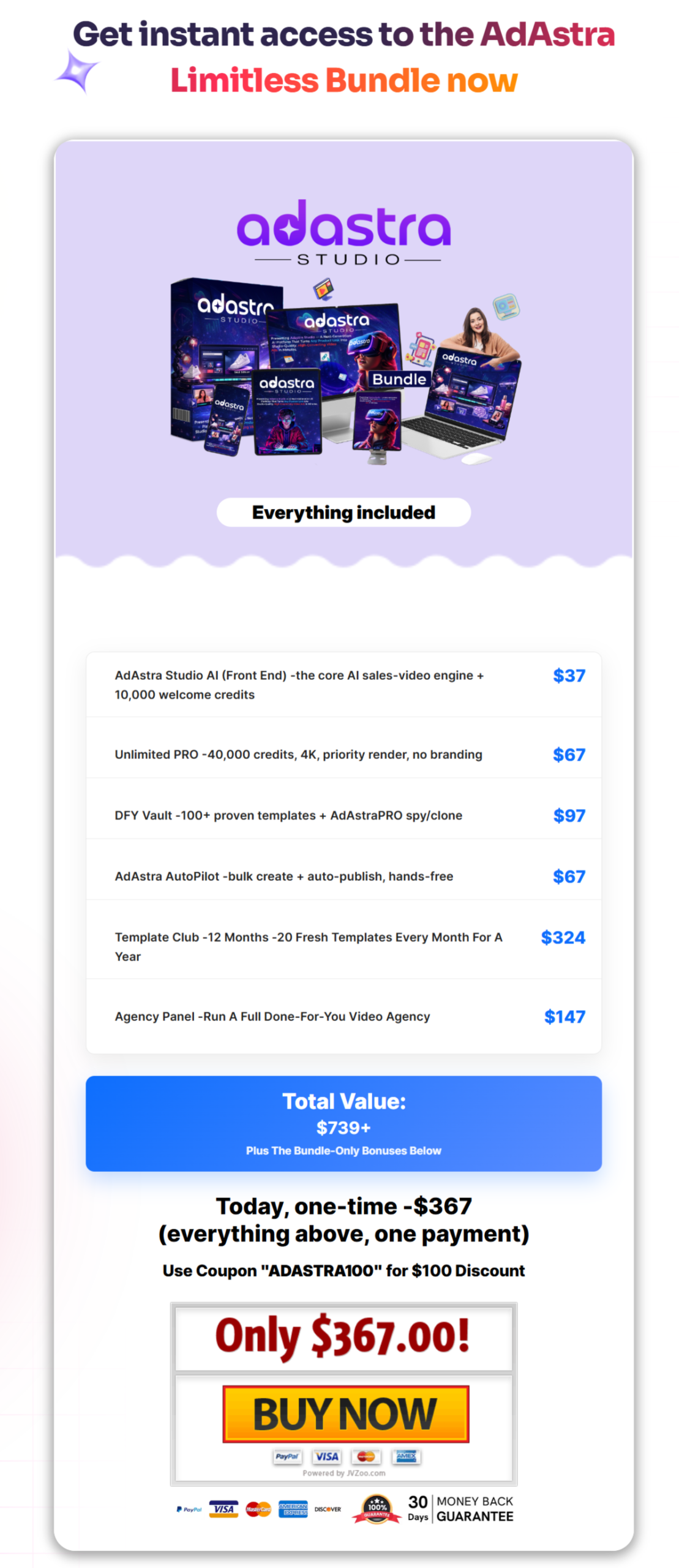 Adastra Studio AI - Bundle Button