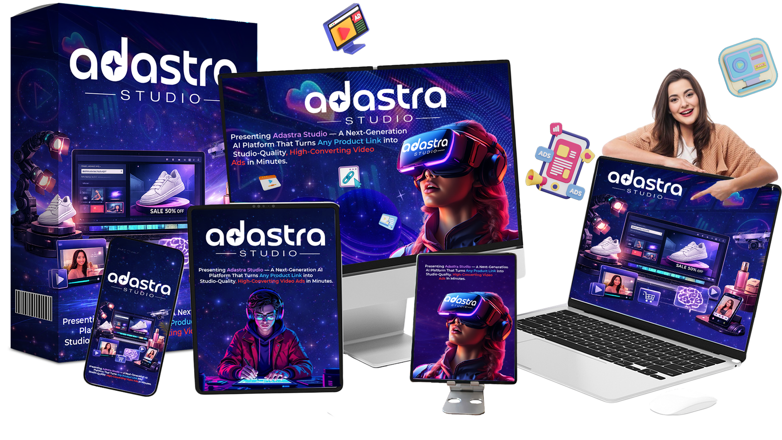 Adstra Studio AI – product-box Adstra Studio AI - product-box