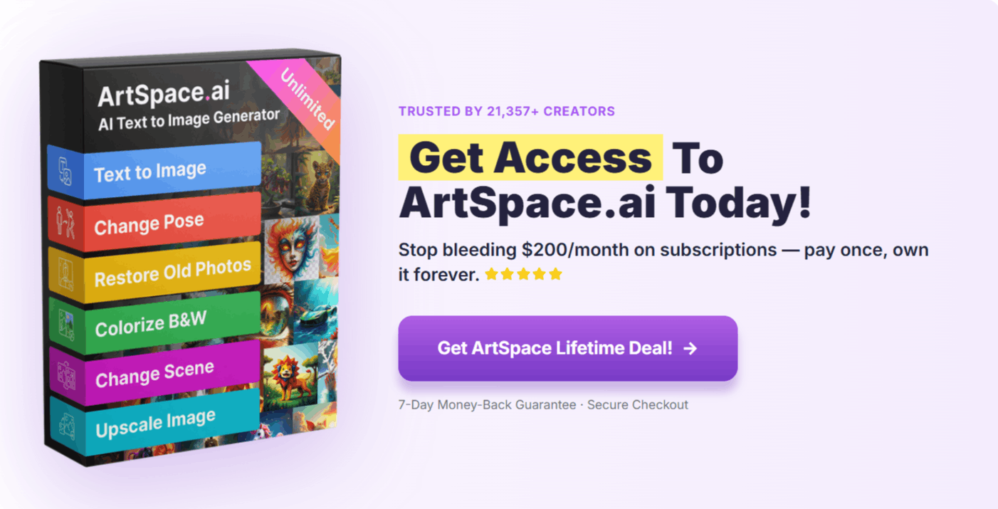 ArtSpace Lifetime Deal β Pay Once, Create Forever β 92% OFF Artspace AI