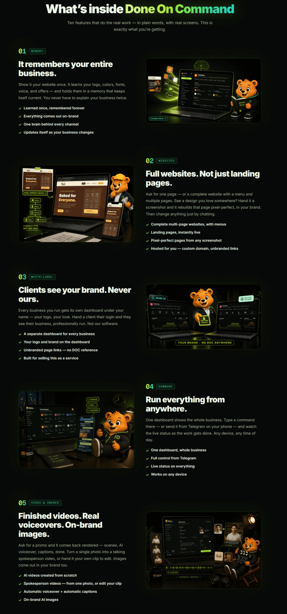 Done On Command - Feature Set 1