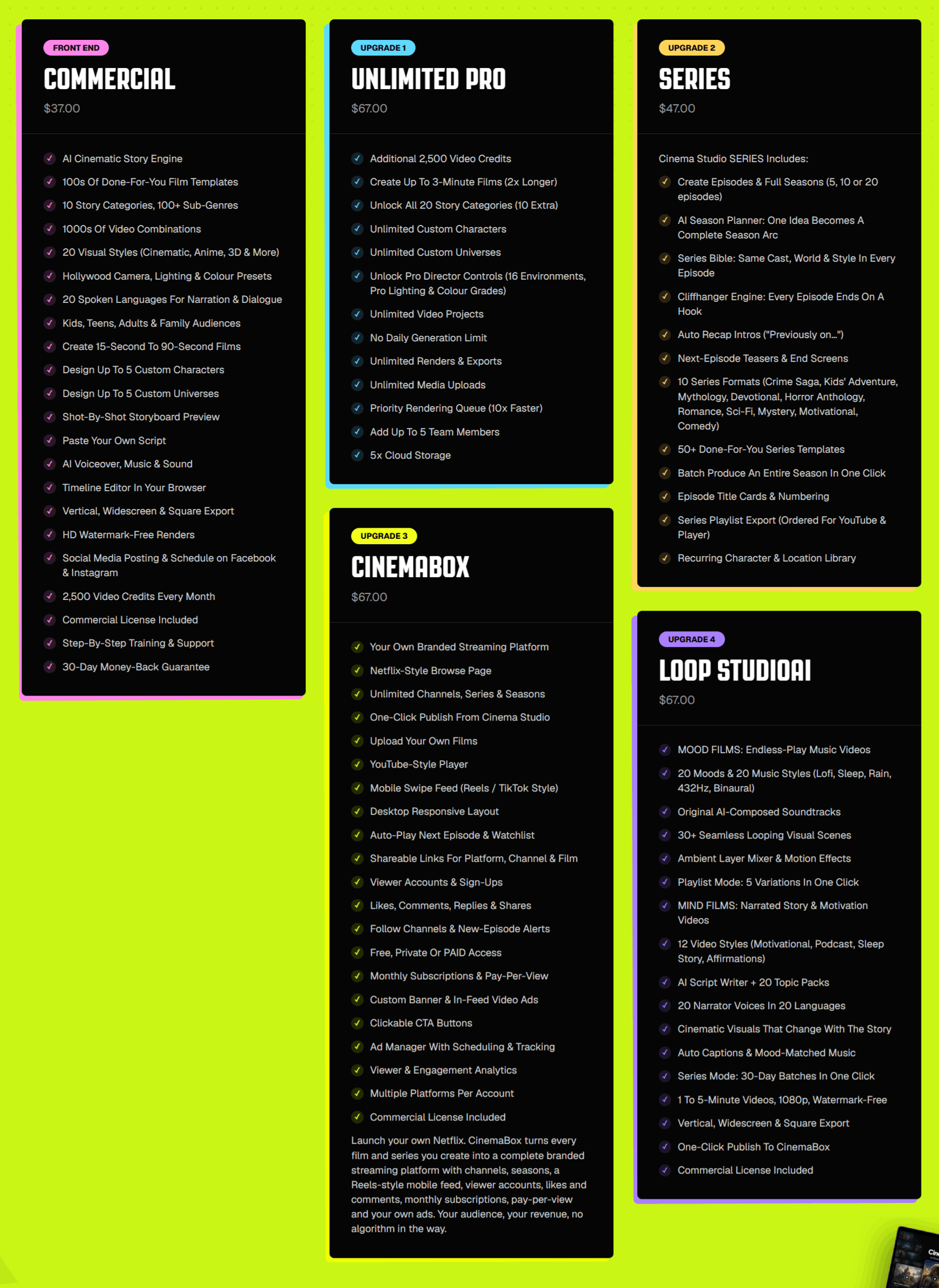 CinemaStudioAI - Upgrades