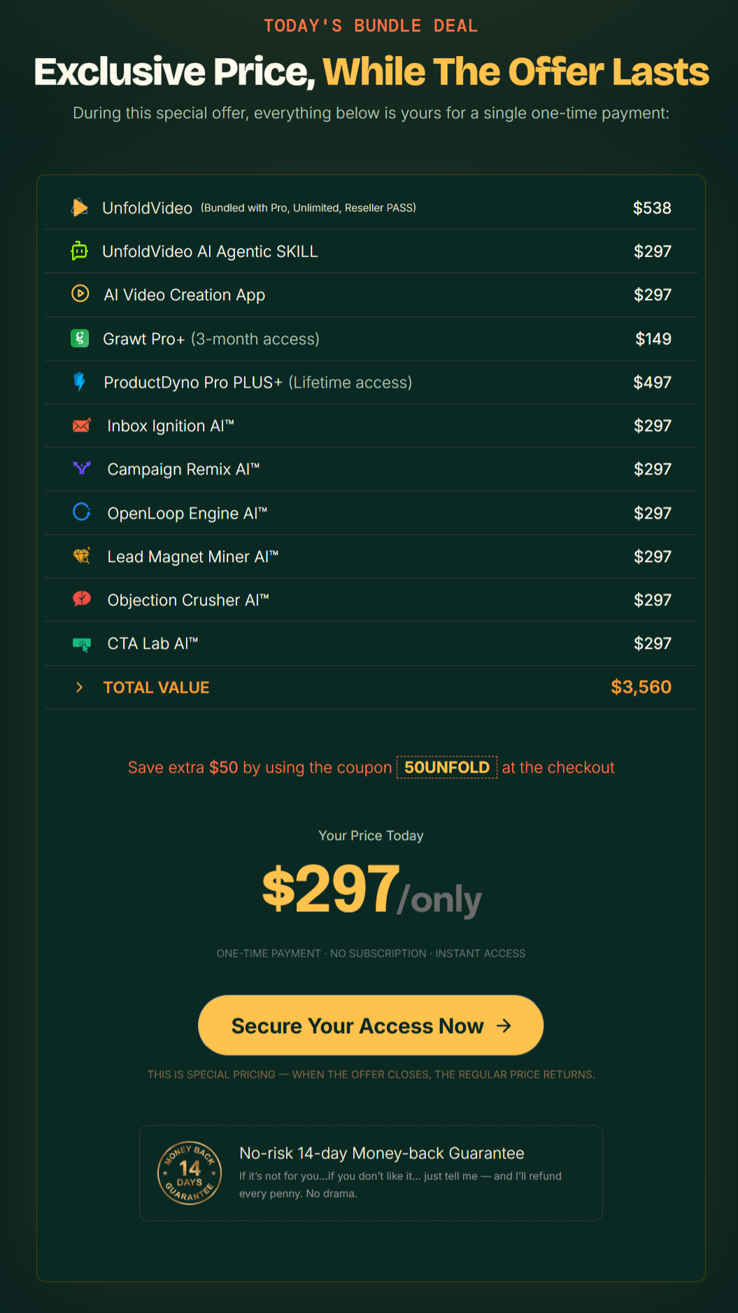 UnfoldVideo - Bundle Deal